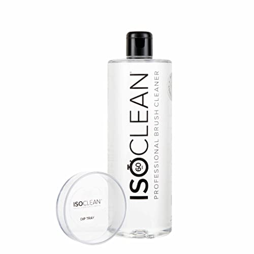 ISOCLEAN Professional Brush Cleaner 9 fl oz - Easy Pour Makeup Brush Cleaner for Cosmetic Tools, Cleans Bristles, Scented No-Rinse Formula Dries in 60 Seconds, Vegan, Not Tested on Animals