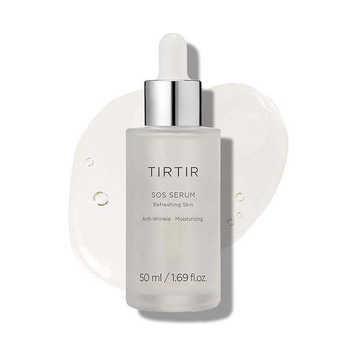 TIRTIR SOS Serum - Radiant Glow Boosting Face Serum - Plumping, Anti Aging, Hydrating - Visibly Smooth and Glowy Skin - Fragrance Free for All Skin Types, 1.69 fl.oz.