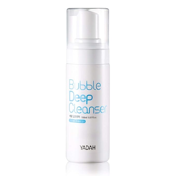 YADAH Bubble Deep Cleanser (5.07fl oz) - Vegan Foaming Cleanser, Soothing, Moisturizing, Clear Impurities. Korean Skin Care. Cactus, Orange Peel.