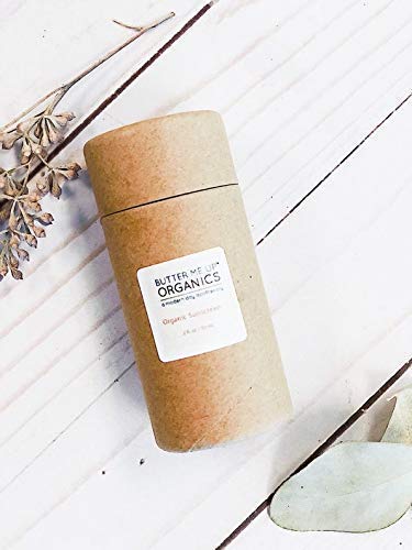 Butter Me Up Organics Natural Zinc Oxide Sunscreen SPF 45+, Reef-Safe, Non-Nano Mineral Sunblock, Water-Resistant with Shea Butter & Coconut Oil, Chemical-Free, Eco-Friendly, 3oz Stick