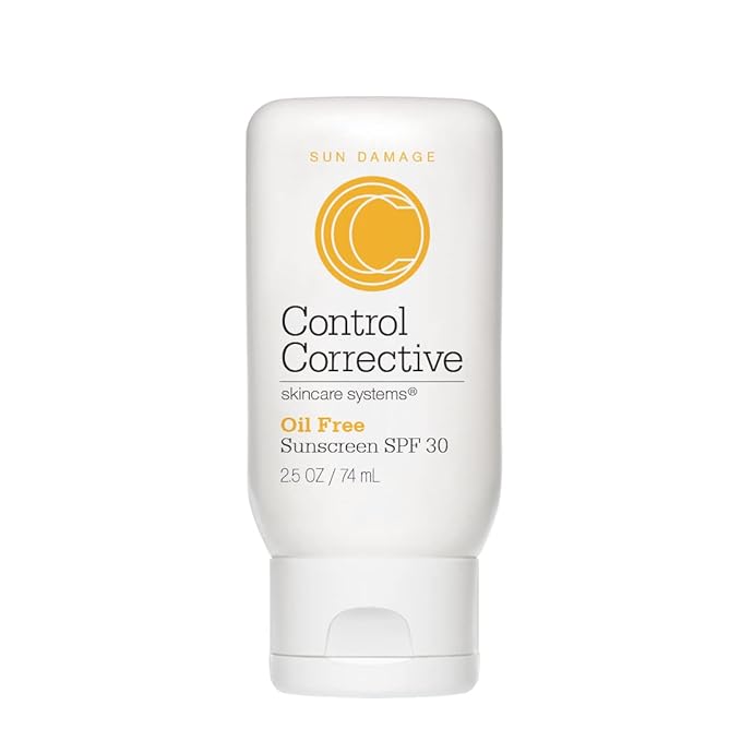 CONTROL CORRECTIVE Oil Free Sunscreen SPF 30 For Face & Neck, All Skin Types– Broad Spectrum UVA/UVB Protection + Lightweight Moisturizing Formula – 2.5 oz Non-Comedogenic