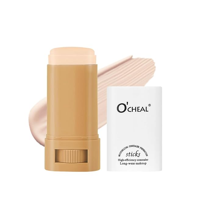 O'CHEAL Face Foundation Contour Stick Long-wear Lightweight Brighten Blemish Contouring Face Concealer Foundation Stick Beauty Makeup 04#