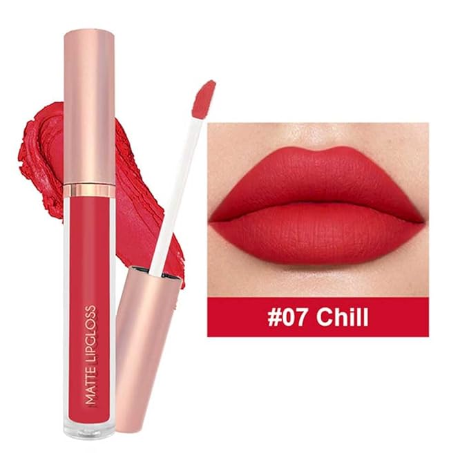 BestLand 6PCS Deep Red Liquid Lipstick Set, Matte Lip Gloss Long Lasting Waterproof, High Pigment Full Coverage Lip Color Collection with Crimson Wine Plum Dark Nude Shades for Bold Makeup