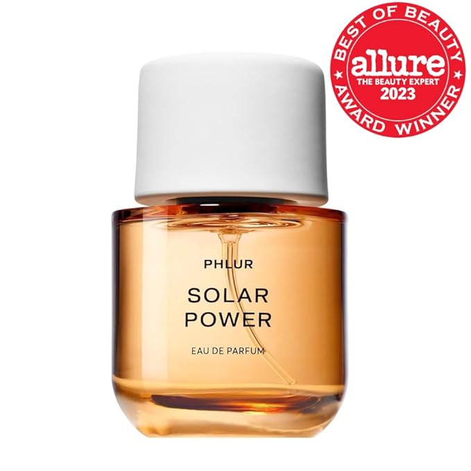 PHLUR Solar Power Eau de Parfum - Full Size Perfume Fragrance - Fruity Floral Perfume with Bergamot, Orange, Driftwood & Solar Musk (50mL)