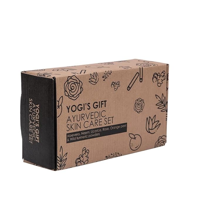 YOGI’S GIFT – Celebrating health Ayurvedic Skin Care Sampler | Six Powders in One Pack | Aloe vera, Rose petal, Wild Turmeric, Licorice, Neem & Orange Peel Powders 1oz Each | Soap Making Ingredient