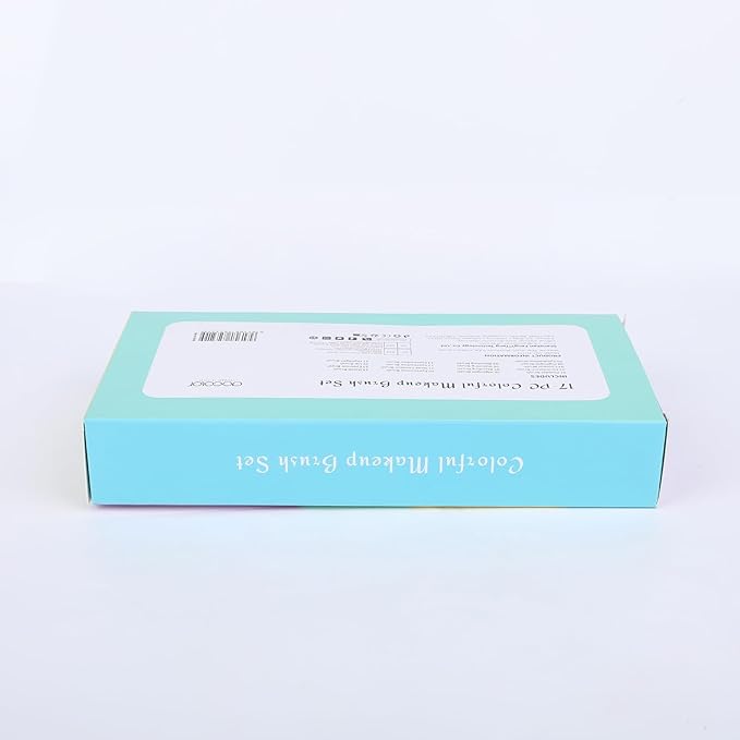 Docolor Makeup Brushes 17 Pcs Colourful Makeup Brush Set Premium Synthetic Kabuki Foundation Blending Face Powder Blush Concealers Eyeshadow Rainbow Makeup Brush Travel Friendly Valentine's Day Gift