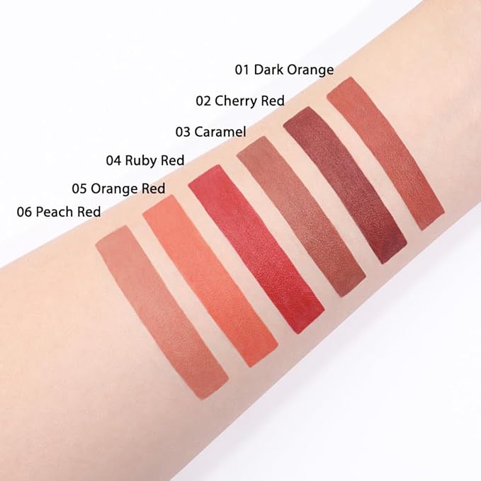 evpct Silky Smooth Lip Liner Pencil Retractable, Ruby Red Lip Liner Creamy Long-Lasting Formula for Precision Contouring Matte Velvet Pigmented Rich Lip Colors Crayon Lipstick 04