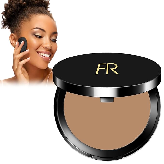 Cream To Powder Foundation by Flori Roberts, Full Coverage for Women of Color or Deeper Skin Tones, Long Lasting Makeup, Matte Finish, Covers Uneven Complexion and Hides Imperfections, 0.30 oz