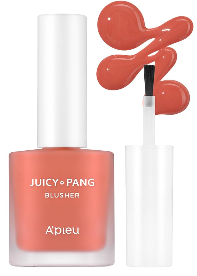 A'PIEU Juicy-Pang Water Blusher [CR02] – Fruity Liquid Blush for Cheeks, Buildable & Blendable Color, Hydrating Dewy Finish with Fruit Extract Blend & Rose Flower Water, 0.31 fl oz