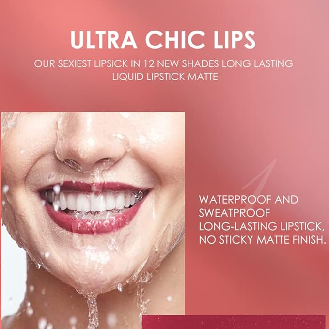 BestLand 6Pcs Matte Liquid Lipstick and Lip Liner Set, Non-Stick Cup Not Fade Waterproof 24 Hour Lip Gloss Nude Brown Lip Liner Pencil for Women, labiales mate 24 horas originales (Set E)