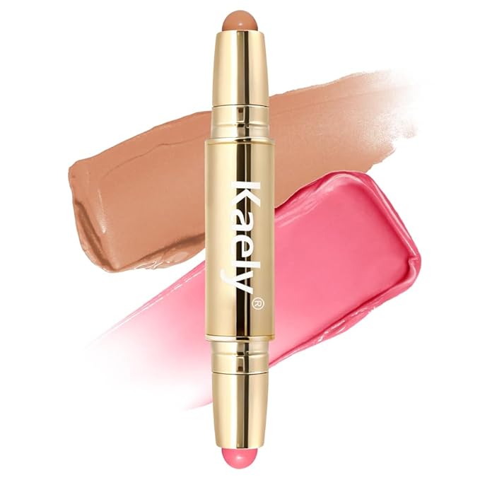 Kaely Contour Blush Multiuse Stick Makeup, Cream Bronzer Contouring Sticks Palette Face Make Up Kit, Ultra-Creamy Radiant Finish Formula, Vegan & Cruelty-free, 01 Sunshine Rose