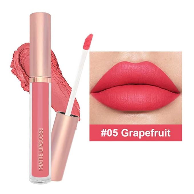 BestLand 3PCS Fresh Glow Coral Liquid Lipstick Set, Matte Lip Gloss Long Lasting Waterproof, Lightweight Full Coverage Lip Color with Peachy Grapefruit Bright Red Shades for Daily & Summer Makeup
