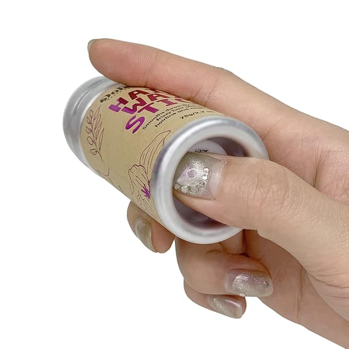 Dolahair Portable Travel Hair Wax Stick - Slick Hair Pomade with Smoothing Brush for Women, Kids & Girls' Hair Styling