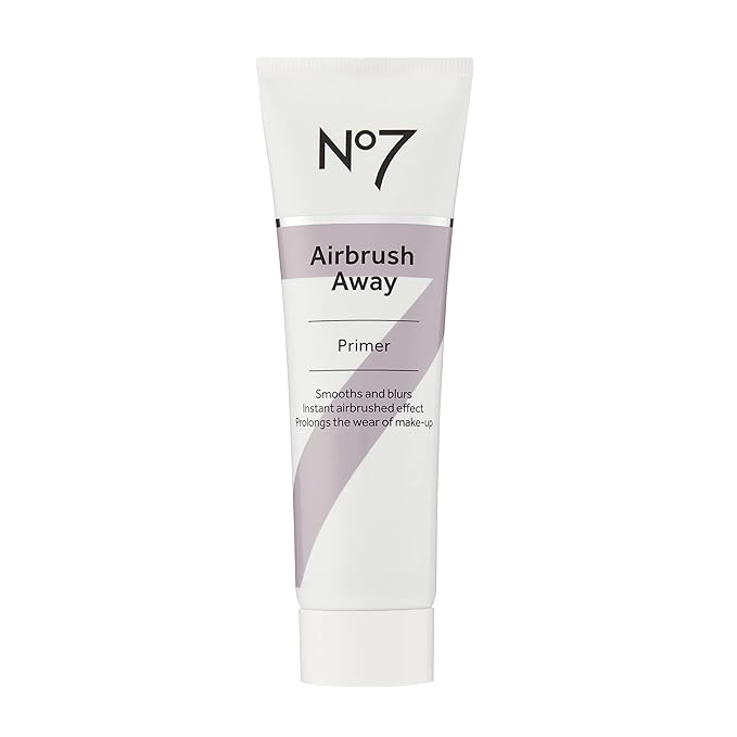 No7 Airbrush Away Face Primer - Hydrating Makeup Primer with Hyaluronic Acid - Helps to Smooth the Appearance of Fine Lines & Wrinkles for Seamless Makeup Application (30ml)