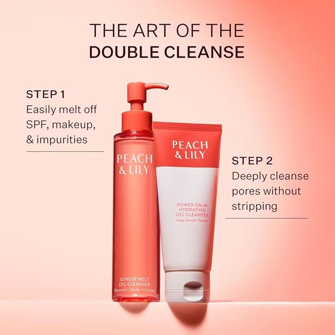 Peach & Lily - Power Calm Hydrating Gel Cleanser (3.38 oz) - Face Wash & Facial Cleanser - Light Makeup Remover - Chamomile, Cucumber Fruit & Cica - Self Care - Vegan & Cruelty Free - Korean Skincare
