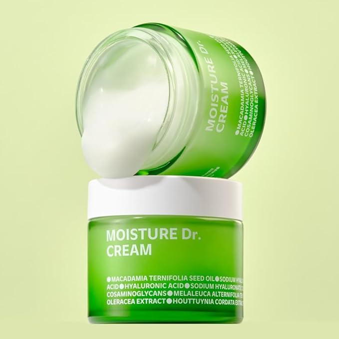 ISOI Moisture Dr. Soothing Cream, Deep Hydration with Hyaluronic Acid, Lightweight Face Moisturizer Korean for Oily Skin & Sensitive Types, Korean Moisturizer Face Cream (2.37 fl. oz, 70ml)
