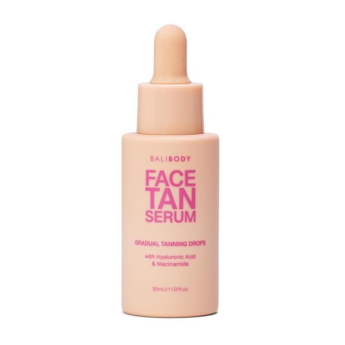 Bali Body Face Tan Serum | Gradual Face Serum for a Customizable Tan | Lightweight, includes Hyaluronic Acid & Niacinamide for All Skin Types | Vegan, Cruelty Free, Australian Made (30 ml/1.01 fl oz)
