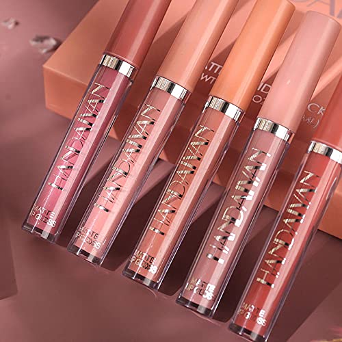 BestLand 6Pcs Matte Liquid Lipstick Set, 24H Transfer-Proof, Long Lasting, Moisturizing & Non-Sticky Lip Gloss Waterproof Lip Stain Sets for Women, Cruelty Free Lip Makeup (Set C)