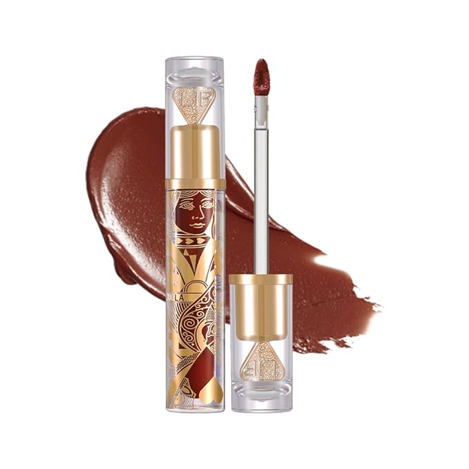 Matte Velvet Lip Stain, Long-Lasting Lip Tint, Waterproof Non-Sticky Lip Color, Transfer-Proof Smudge-Proof Lip Stain, Cloud-Like Soft Blurring Texture with Misty Velvet Finish, Mocha Brown-82A