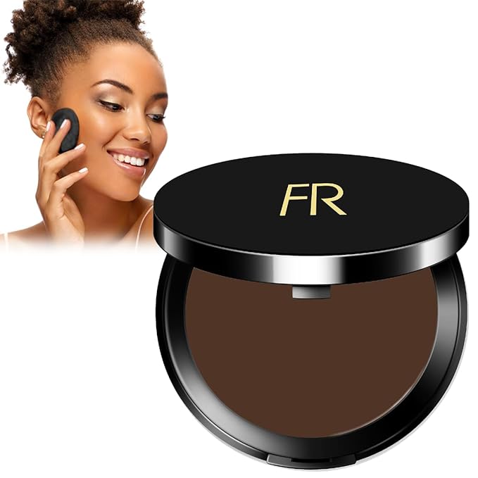 Cream To Powder Foundation by Flori Roberts, Full Coverage for Women of Color or Deeper Skin Tones, Long Lasting Makeup, Matte Finish, Covers Uneven Complexion and Hides Imperfections, 0.30 oz