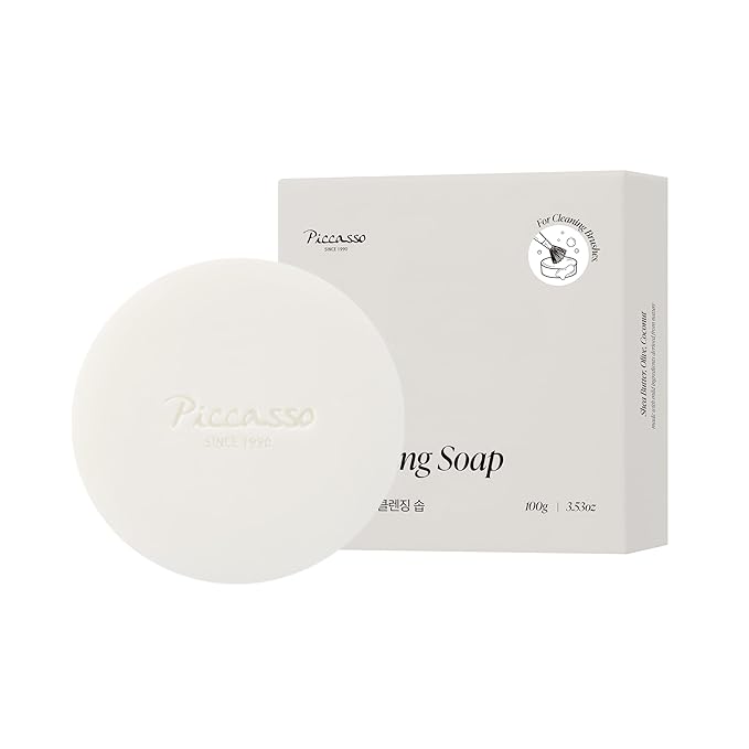 Piccasso Brush Cleaner – Makeup Brush Cleaner Cleanser Soap for Deep Cleaning, Gentle Brush Cleaner for Makeup Brushes, Professional Brush Cleaner Make Up Solid Cleanser