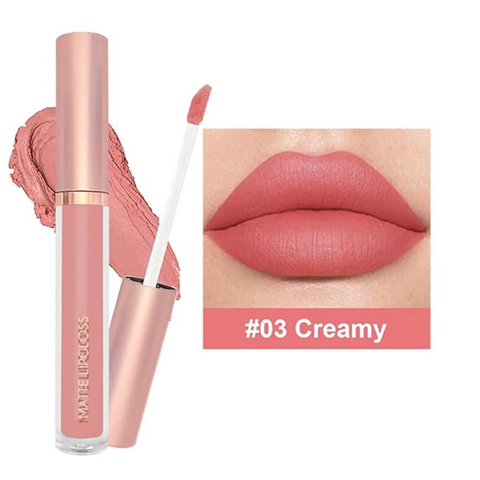 BestLand 6PCS Nude & Coral Liquid Lipstick Set, Matte Lip Gloss Long Lasting Waterproof, Lightweight Full Coverage Lip Color Collection with Nude Rose Peachy Coral Bright Red Shades for Daily Makeup