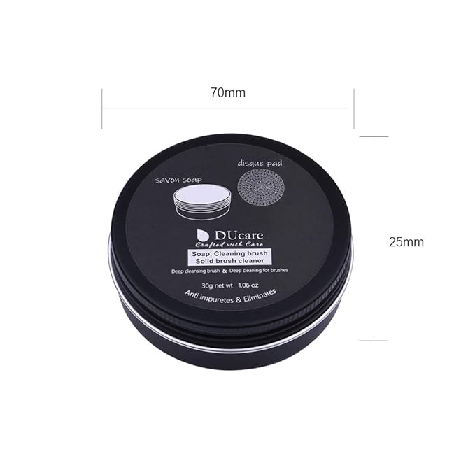 DUcare Makeup Brush Cleaner Makeup Brushes Solid Soap Cleanser with Color Removal Sponge Brush Cleaning Mat, Silicone Makeup Cleaning Cosmetic Cleaner Blenders Shampoo Removes Shadow Color