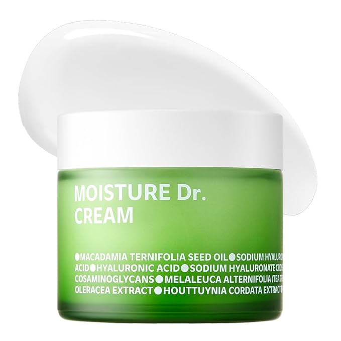 ISOI Moisture Dr. Soothing Cream, Deep Hydration with Hyaluronic Acid, Lightweight Face Moisturizer Korean for Oily Skin & Sensitive Types, Korean Moisturizer Face Cream (2.37 fl. oz, 70ml)