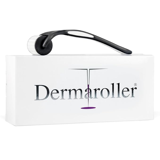 Dermaroller Home Care Microneedle Roller - 0.2mm Stainless Steel Derma Roller for Skin Care Exfoliation, Improved Texture, and Radiance on Face, Neck, and Décolleté