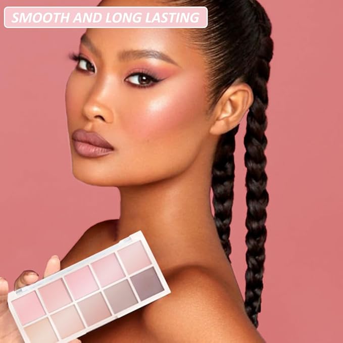 10 Colors Eyeshadow Palette, Matte Nude Pink Eyeshadow Makeup,Naturing-Looking, High Pigment Long Lasting Waterproof Eye Shadow Palette Makeup, 100% Cruelty-free (11#Matte Nude Pink)