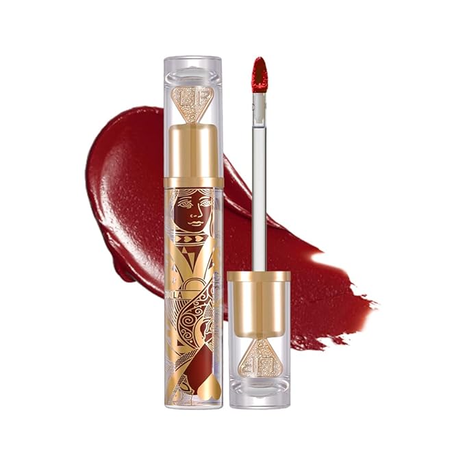Matte Velvet Lip Stain, Long-Lasting Lip Tint, Waterproof Non-Sticky Lip Color, Transfer-Proof Smudge-Proof Lip Stain, Cloud-Like Soft Blurring Texture with Misty Velvet Finish, Crimson Red-80A