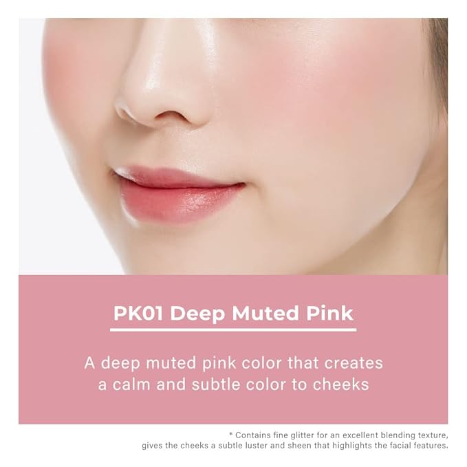 A'PIEU Juicy-Pang Jelly Blusher [PK01] – Soft Touch Blush for Cheek with Combined Cream & Powder Texture for Natural Dewy-Finish, No Fall-Out. 0.17 oz