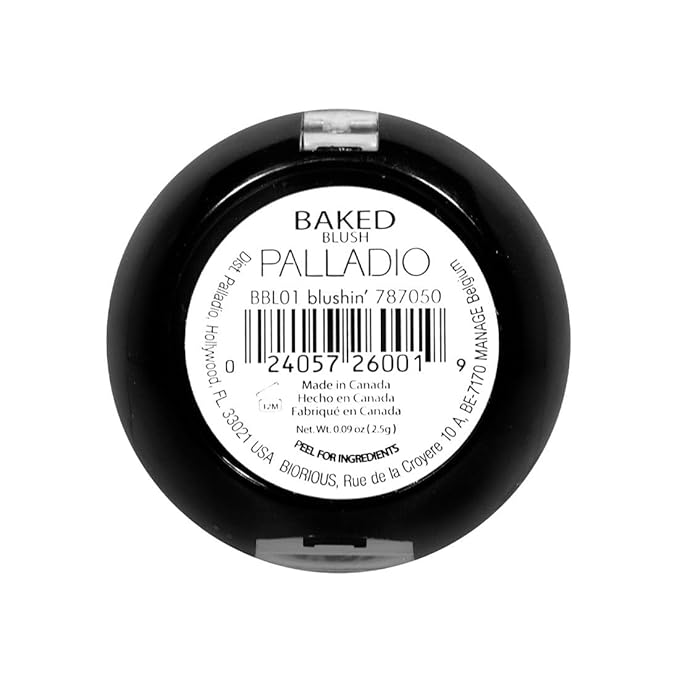 Palladio Baked Blush, Highly Pigmented and Shimmery Powder, Apply Dry for Natural Glow or Wet for Dramatic Radiance, Easy to Blend Makeup Blush, Apply Blusher with Blush Brush, Blushin, 2.5g