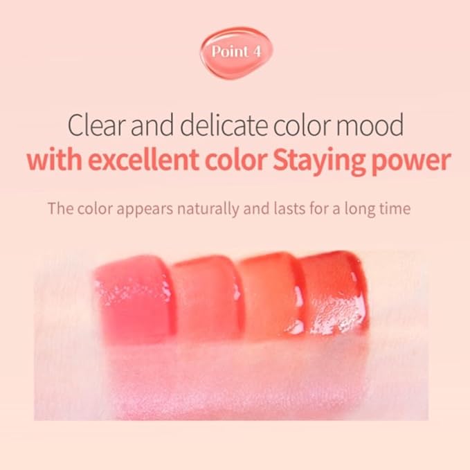 MQNY(MACQUEEN NEWYORK Dewy Water Glow Lip Tint 3.5g 9colors (#04 Rose Bonbon, Coral Rose)