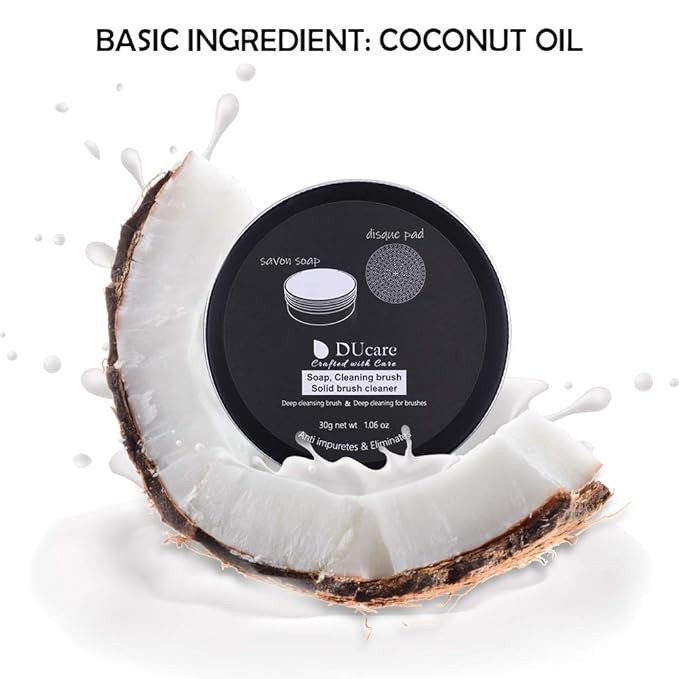 DUcare Makeup Brush Cleaner Makeup Brushes Solid Soap Cleanser with Color Removal Sponge Brush Cleaning Mat, Silicone Makeup Cleaning Cosmetic Cleaner Blenders Shampoo Removes Shadow Color