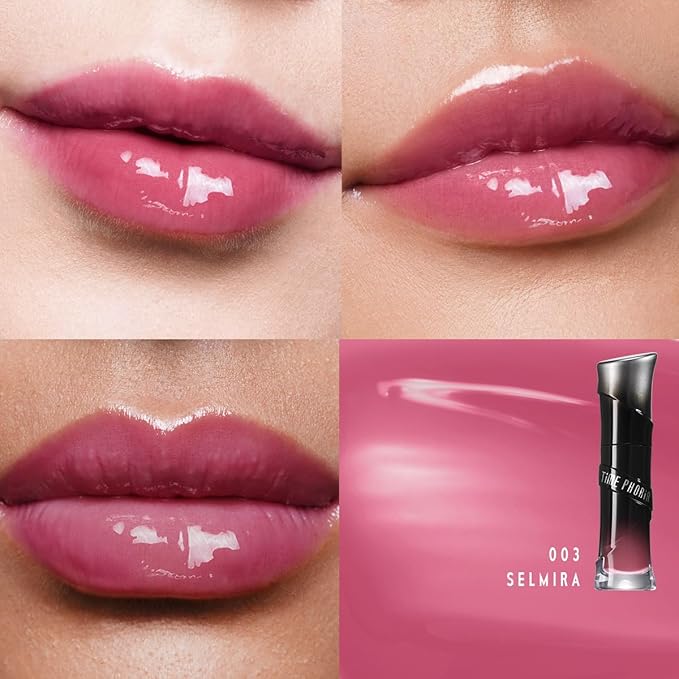 LUNARA FROST 3D LIP GLOSS - Plumping High-Shine Gloss with Hyaluronic Acid | Non-Sticky Glassy Finish | Cooling Sensation | 24H Hydration | Instant Volume Effect (03 SELMIRA)