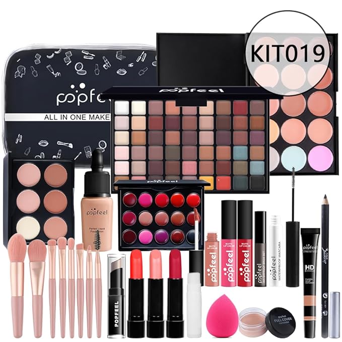 Makeup Kit All-in-one Makeup Gift Set for Women Full Kit Gift Set for Women,Girls & Teens,Eyeshadow Palette, Lip Gloss Set, Lipstick, Blush, Foundation, Concealer,Makeup Brush Set