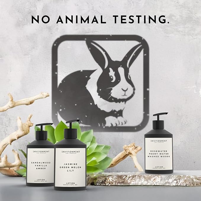 ENVIRONMENT Inspired by 5-Star Resort HCS, 300ml Luxury Scented Lotion (Sandalwood | Vanilla | Amber) Bathroom Luxury, Men & Women High-End Body Lotion, Hand Cream, Dry Skin Treatment