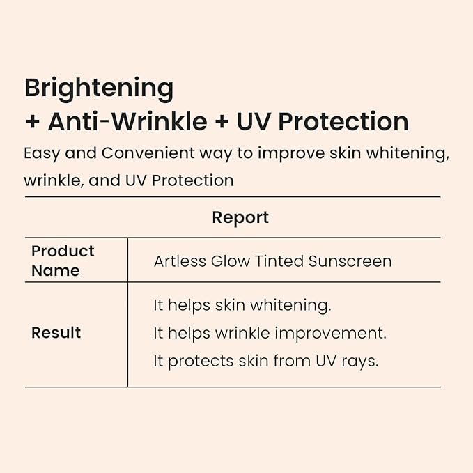 HEIMISH Artless Glow Tinted Sunscreen 1.35fl.oz/40ml, Multipurpose Makeup Base, Primer, Highlighter, Lightweight, Non-greasy, Hydrating, Natural Finish with SPF 50+ PA+++, Shine Beige