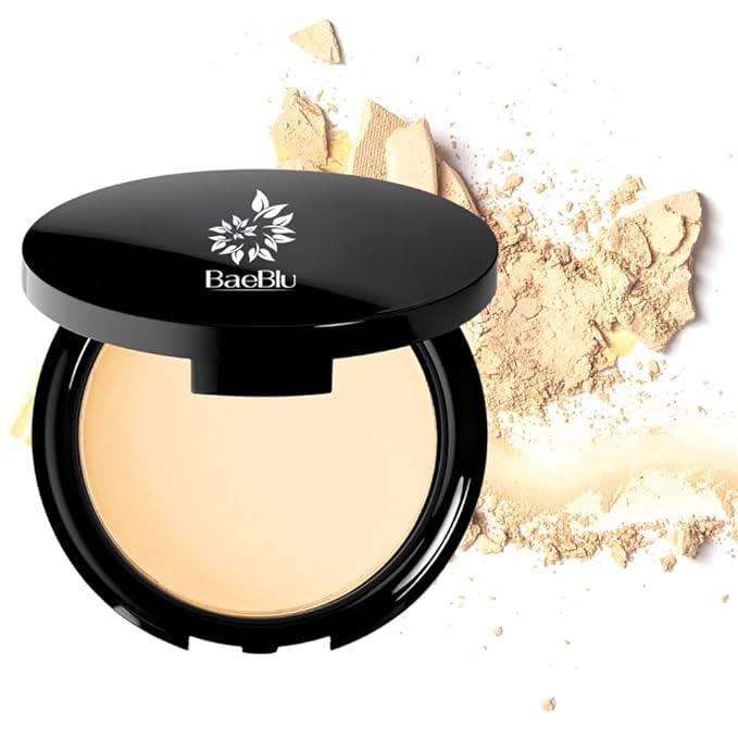 Organic Pressed Setting Powder - Talc-Free & Non-Toxic Translucent Powder with Matte Finish - Oil Absorbing, Pore Minimizing, 16 Hour Wear for All Skin Types - Cruelty & Gluten-Free - Invisible Banana