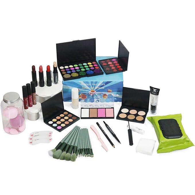 Makeup Set Box, Festival Surprise Assortment Gift with Professional Makeup Products, Cosmetics Set Party Favors for Women Girls Teenager, Vegan & Cruelty-Free, Set D
