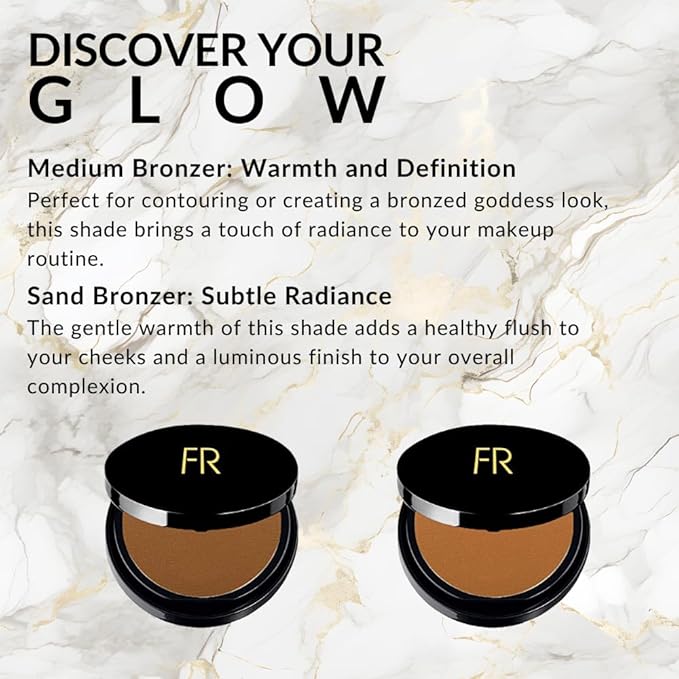 Bronzer by Flori Roberts, Sheer Finish Bronzing Powder Makeup for Women of Color or Deeper Skin Tones, Contours and Highlights for Sun Kissed Glow