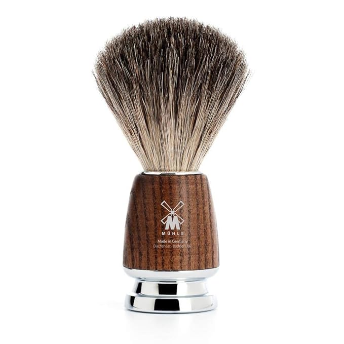 MÜHLE RYTMO 4-piece Pure Badger Double Edge Safety Razor (Closed Comb) Shaving Set For Men - Perfect for Every Day Use, Barbershop Quality Close Smooth Shave