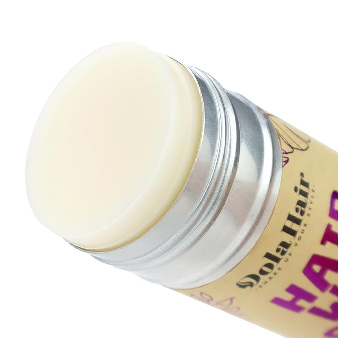 Dolahair Portable Travel Hair Wax Stick - Slick Hair Pomade with Smoothing Brush for Women, Kids & Girls' Hair Styling