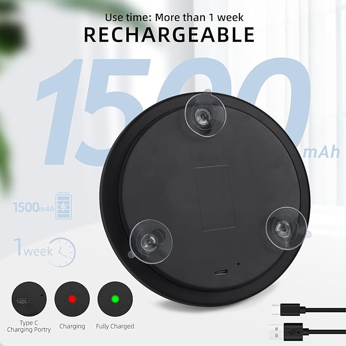 10x Magnifying Mirror with Light, 3 Color Modes Dimming 6'' Lighted 10x Magnified Mirror with 3 Suction Cups, Travel Magnifying Mirror 10x, High Magnification Makeup Mirror with Tweezers & Scissors