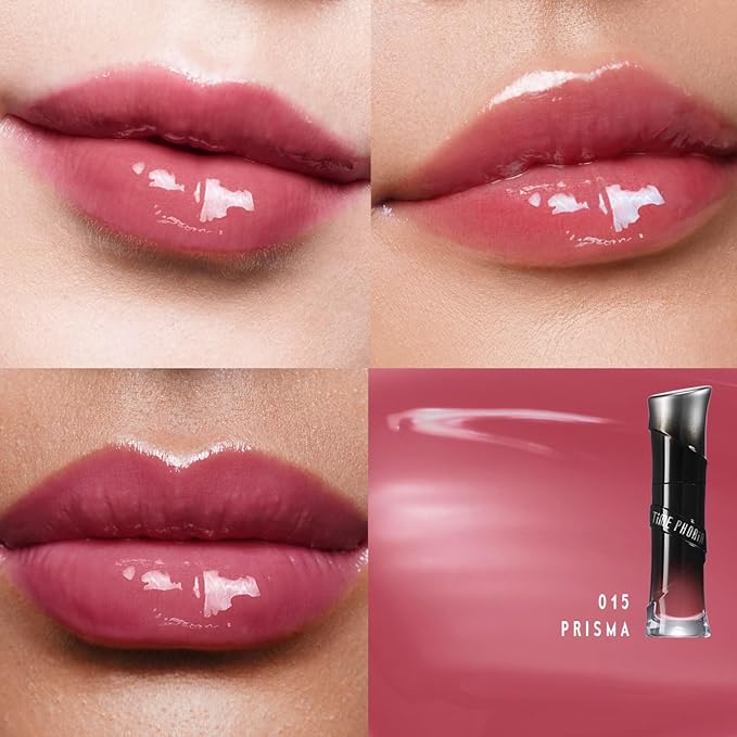 LUNARA FROST 3D LIP GLOSS - Plumping High-Shine Gloss with Hyaluronic Acid | Non-Sticky Glassy Finish | Cooling Sensation | 24H Hydration | Instant Volume Effect (15 PRISMA)