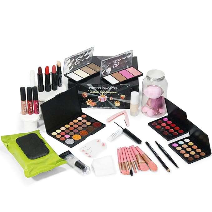 Makeup Set Box, Festival Surprise Assortment Gift with Professional Makeup Products, Cosmetics Set Party Favors for Women Girls Teenager, Vegan & Cruelty-Free, Set A