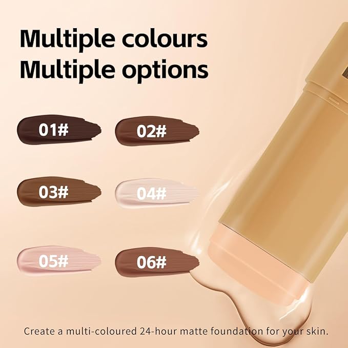 O'CHEAL Face Foundation Contour Stick Long-wear Lightweight Brighten Blemish Contouring Face Concealer Foundation Stick Beauty Makeup 01#