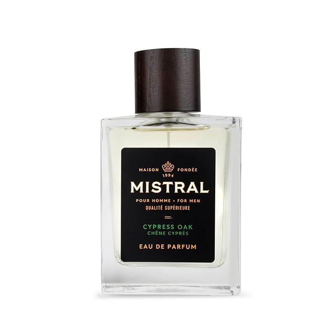 Mistral Men’s Cologne – Cypress Oak Eau de Parfum | Fresh & Woody Masculine Fragrance with Green Apple, Sandalwood & Musk | Cruelty-Free & Long-Lasting Perfume for Men, Made in France - 3.4 Oz