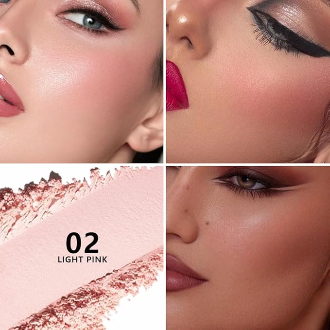 Kaely Longwear Loose Setting Powder, Face Finishing Powder Long Lasting Waterproof, Polvo suelto Face Brightener Makeup, Soft Matte Finish, Vegan & Cruelty-Free, 02 Light Pink